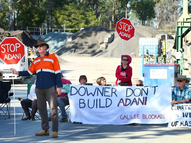 Locals protest the Adani coal mine. Photographer: Liam Kidston