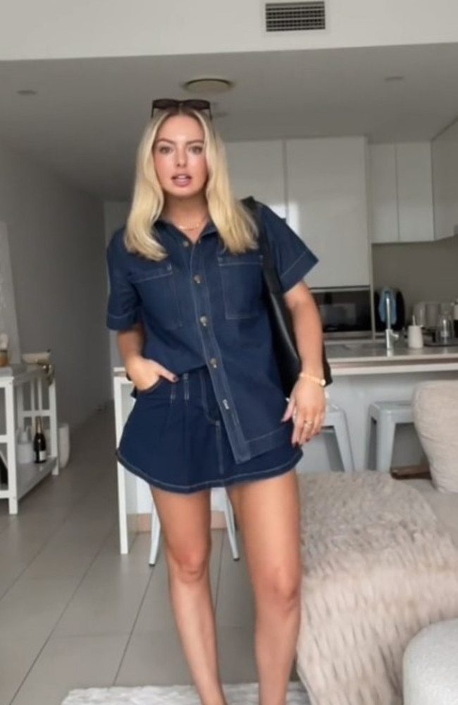 Abbey took to TikTok to brag about her outfit. Picture: TikTok