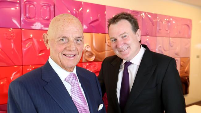 Premier Investments chairman Solomon Lew and chief executive Mark McInnes. Picture: David Geraghty