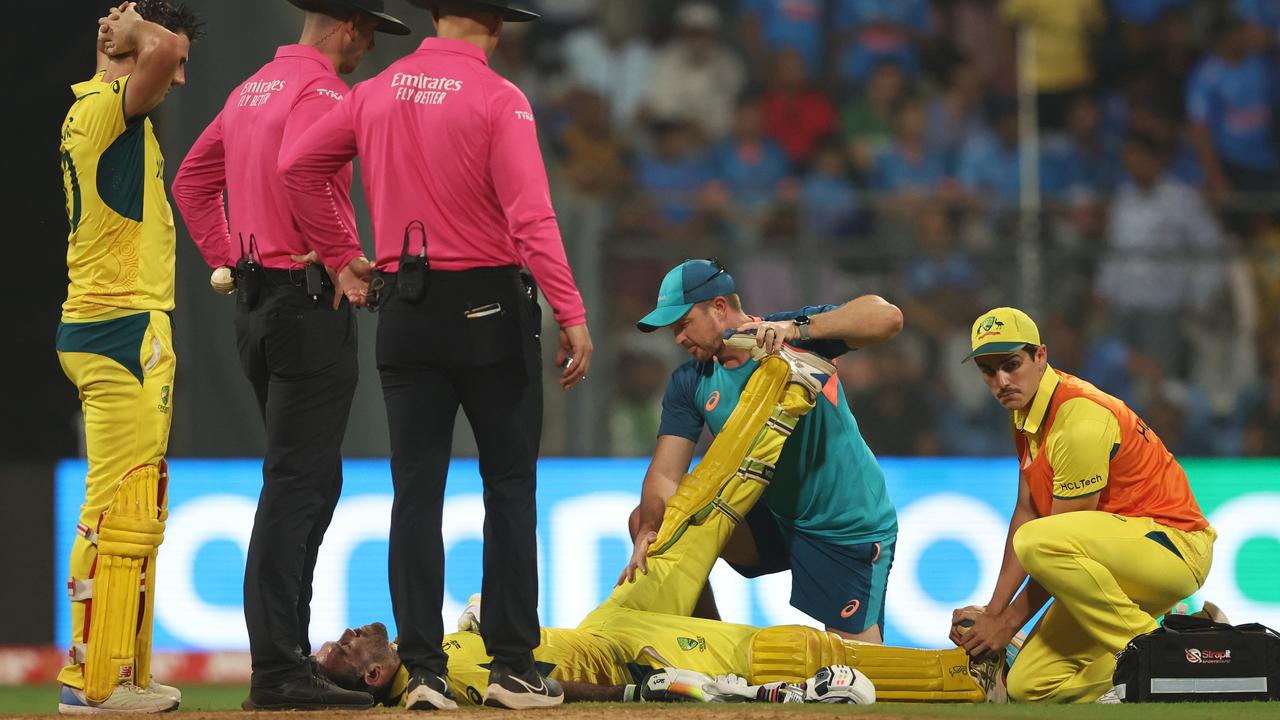 Maxwell required lengthy treatment after going down with cramp. (Photo by Robert Cianflone/Getty Images)