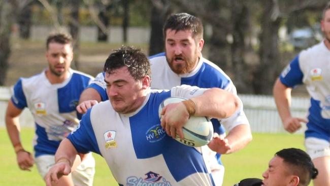 Hawkesbury’s tight head prop Brendan Crosilla was a standout in his division..