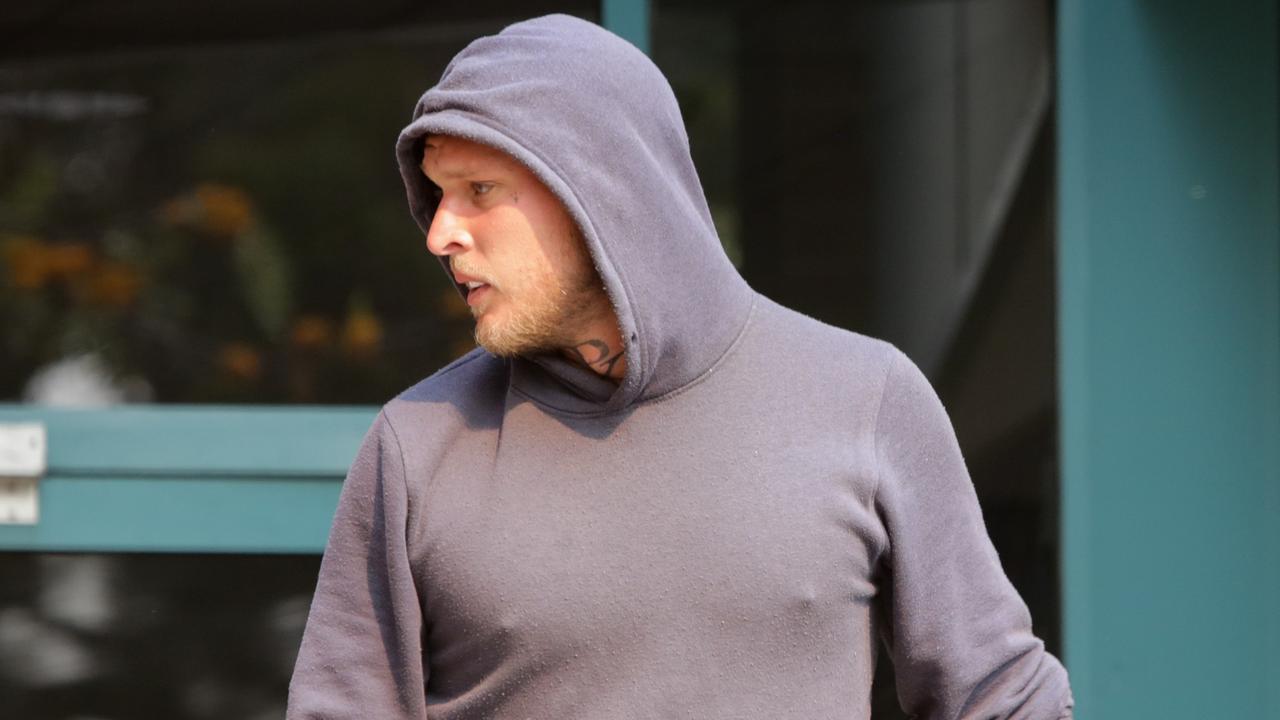 Troy Xerri leaving Hornsby Police Station after he was granted bail following the crash. Picture: Liam Driver