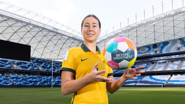 Matildas player Sarah Hunter at Alliance Stadium. Picture by Renee Nowytarger / 23/06/23