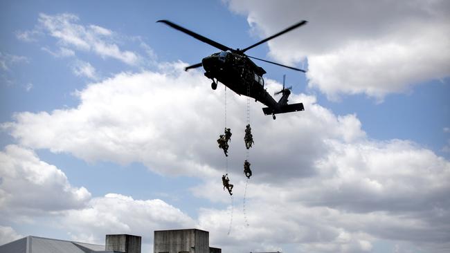 An exercise with a new UH-60M Black Hawk helicopter. Picture: Liam Mendes