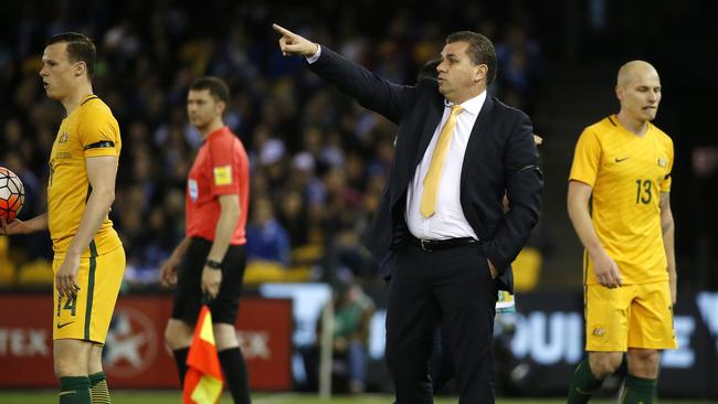 Ange Postecoglou barks instructions.