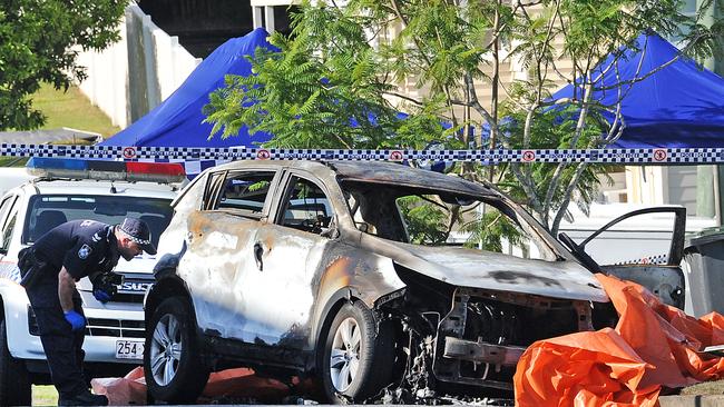 The scene of the tragedy in Raven Street, Camp Hill. Picture: AAP