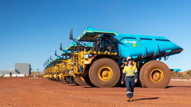 The Pilbara remains the best source for China. Above, Caterpillar 793F haul trucks on site at Rio Tinto's iron ore Gudai-Darri mine in WA. Picture: Rio Tinto