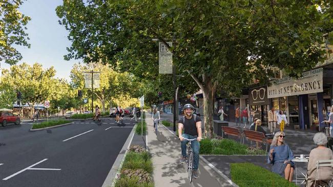 How Hutt Street may look after its revitalisation. Picture: Adelaide City Council