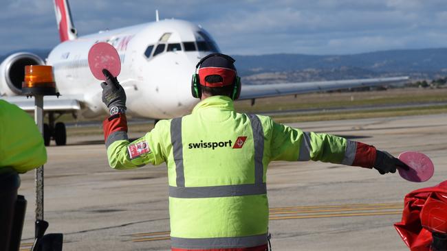 Another planeload of passengers ready to pass through Launceston Airport where passenger numbers have rebounded to 94 per cent of their pre-Covid levels, May 7, 2023. Picture: Alex Treacy