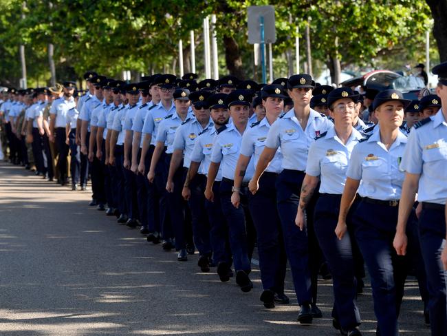 Anzac Day 2025. Strand parade in Townsville. Picture: Evan Morgan