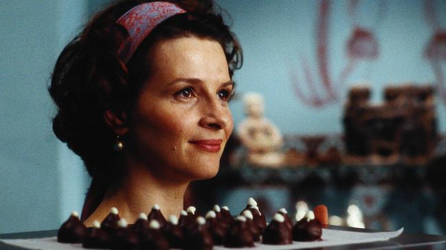 Juliette Binoche in the film adaptation of the novel Chocolat by Joanne Harris.