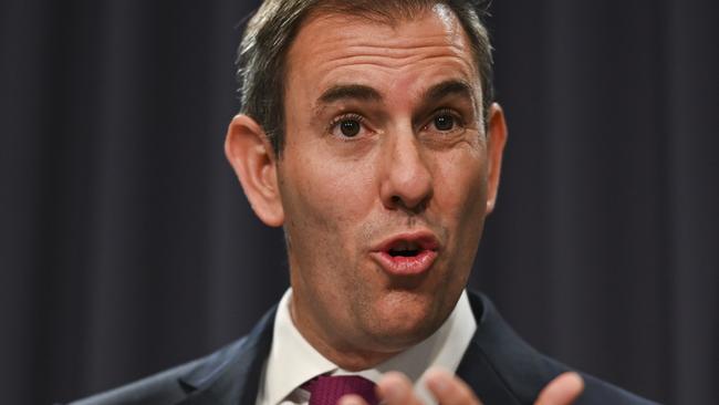 CANBERRA, AUSTRALIA, NewsWire Photos. SEPTEMBER 22, 2023: Treasurer Jim Chalmers and Finance Minister Katy Gallagher hold a press conference on the release of the Final Budget Outcome for 2022-23 at Parliament House in Canberra. Picture: NCA NewsWire / Martin Ollman