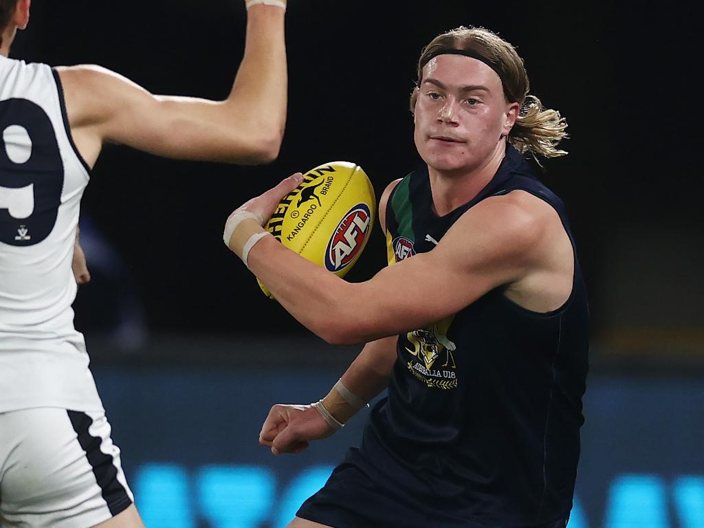 Harley Reid in action for the Australian under 18 side. Picture: Michael Klein