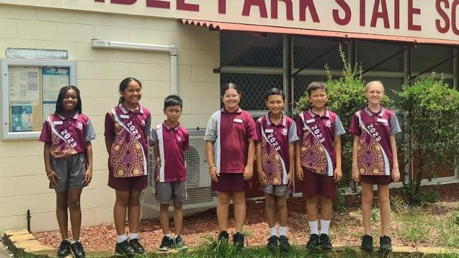 Mabel Park State School Captains, Amber Rose Sherlock, Devonte Hohepa, Hafsa Abdirahman Ahmed, Mahlie Fing, Matthew Lalruathlua, Sela Tuitufu, Stevie Farrington, Wonder Agbozo. Picture: Contributed