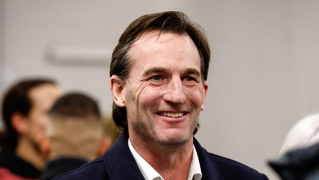 MELBOURNE, AUSTRALIA – JULY 15: Andrew Dillon, CEO Elect of the AFL is seen during the 2023 AFL Round 18 match between the Collingwood Magpies and the Fremantle Dockers at the Melbourne Cricket Ground on July 15, 2023 in Melbourne, Australia. (Photo by Dylan Burns/AFL Photos via Getty Images)