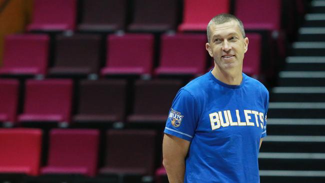 Bullets coach Andrej Lemanis can’t hide. (AAP Image/Claudia Baxter)