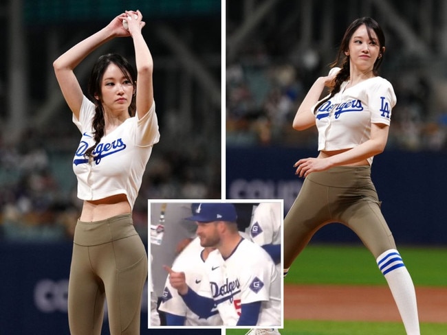 A pitch by a popular South Korean actress during a Dodgers exhibition game in Seoul left audiences absolutely stunned with the moment going viral.