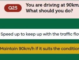 A driving test question has left hopeful motorists completely stumped, with many insisting the quiestionaire has been bugged.