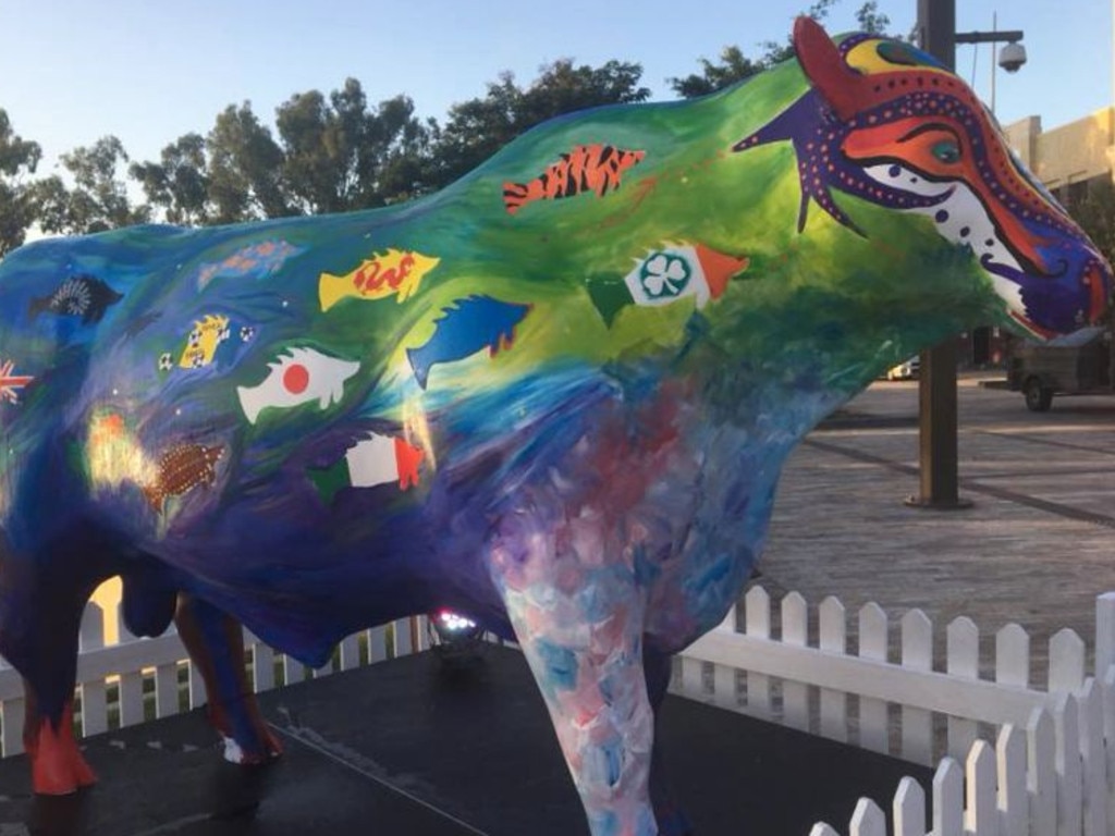 A papier-mache bull in a small regional Queensland town sparked a diplomatic incident with China.