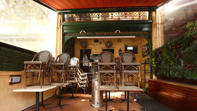 A closed restaurants along Lygon St in Carlton. Picture: Robert Cianflone/Getty Images