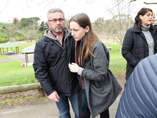 Borce Ristevski and daughter Sarah. Picture: AAP Image/Tracey Nearmy