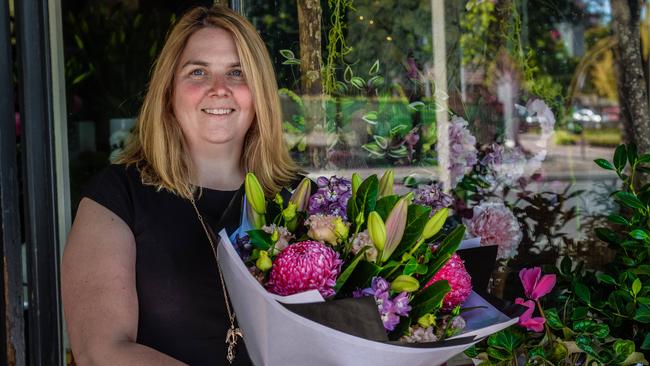 Cathie Manuelli of Blooms on The Parade. Picture: AAP / Roy Vandervegt