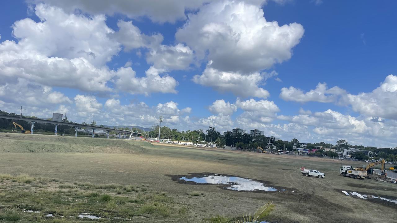 Landscaping work has begun on the recently demolished Toombul Shopping Centre site.