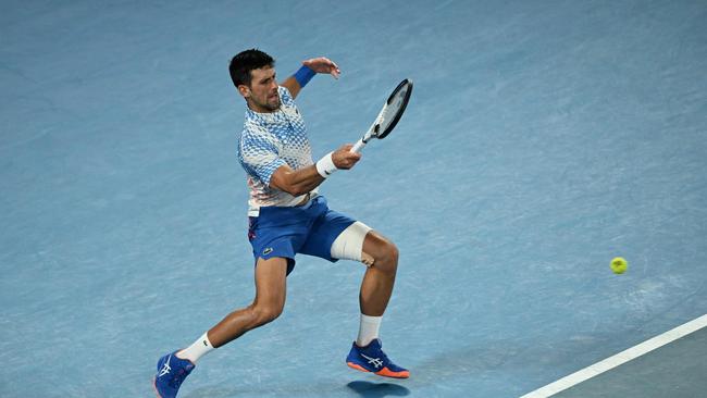 The Serbian hit back at suggestions he was overstating the extent of his injury. (Photo by WILLIAM WEST / AFP)