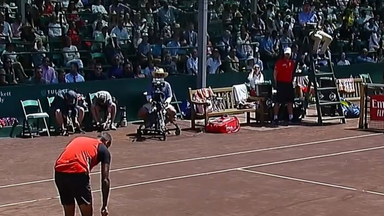 Nick Kyrgios was furious. Photo: Fox Sports