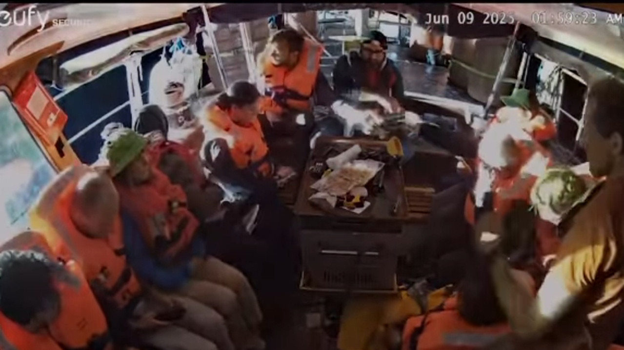In the footage, those on the vessel could be heard preparing themselves. Picture: Instagram / @gazafreedomflotilla