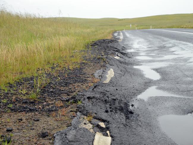 Potholes generic Casterton Glenelg Highway between Coleraine and Casterton Des Trotter