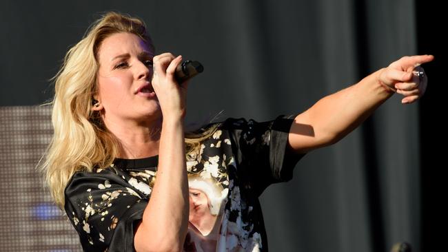 Import ... British singer Ellie Goulding will promote a new album at the AFL Grand Final. (Photo by AP)