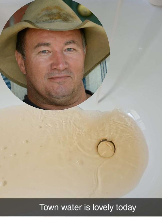 Mick Scott stays in Kingaroy to help his daughter out with her children and has recorded a total of 96 times where the water has come out discoloured in 2023 alone.