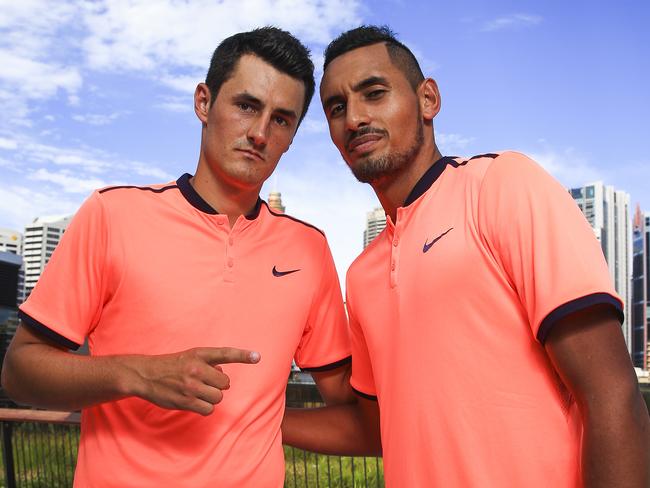 Kyrgios and Tomic have had a rocky relationship. Picture: Dylan Robinson