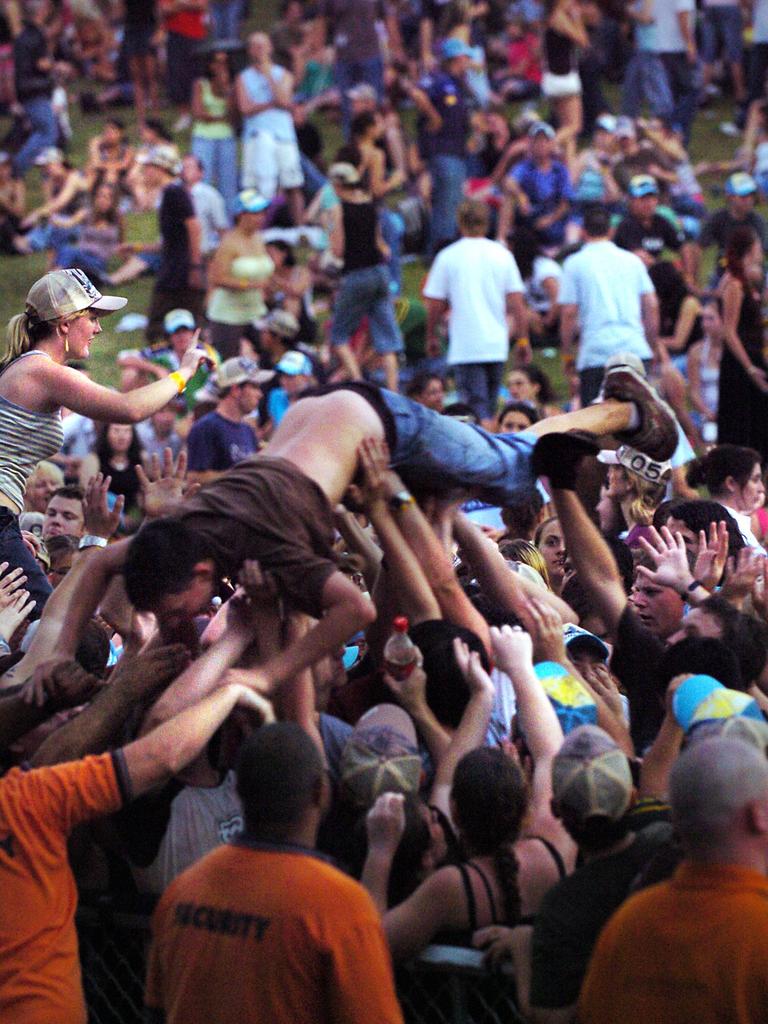 BASS IN THE GRASS &gt;&gt;&gt; crowd surfing. Picture: Patrina Malone