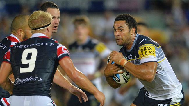 NRL Round 1 match between the North Queensland Cowboys and the Sydney Roosters at 1300Smiles Stadium, Townsville, Queensland. Cowboys' Justin O'Neill. Picture: Wesley Monts