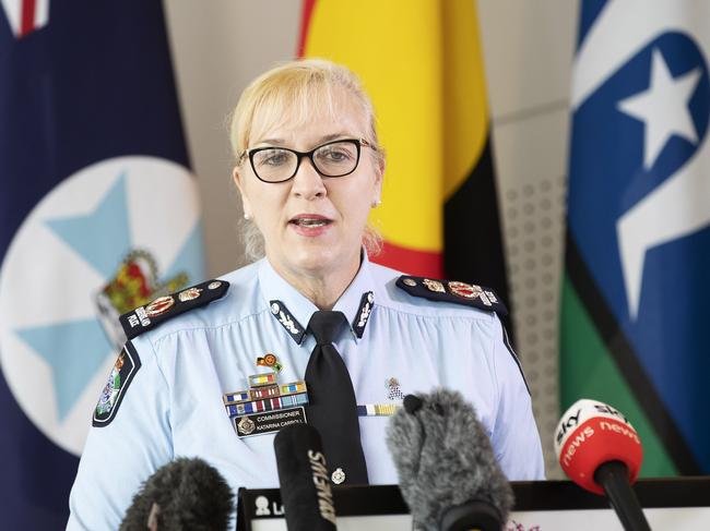 Police Commissioner Katarina Carroll says she is “frustrated” by the number of children being released from custody following serious crimes. Picture: Attila Csaszar