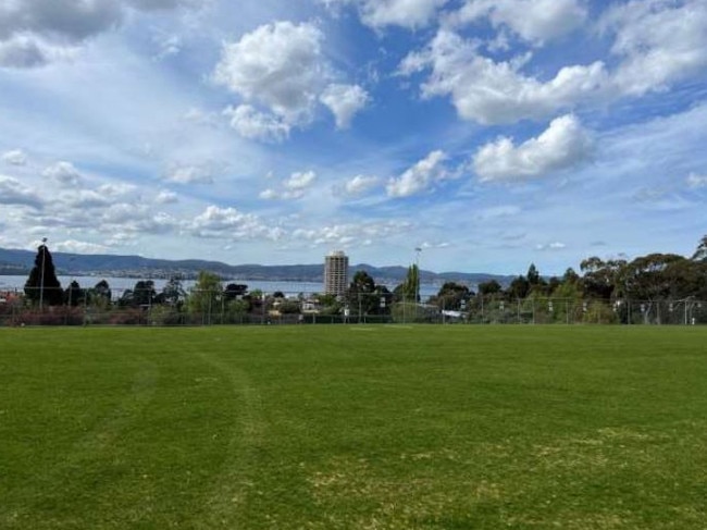 The Hutchins’ School sporting field, where the new auditorium and sports centre will be built.
