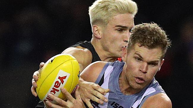 Dan Houston has been a revelation in Port Adelaide’s midfield. Picture: Graham Denholm/Getty Images