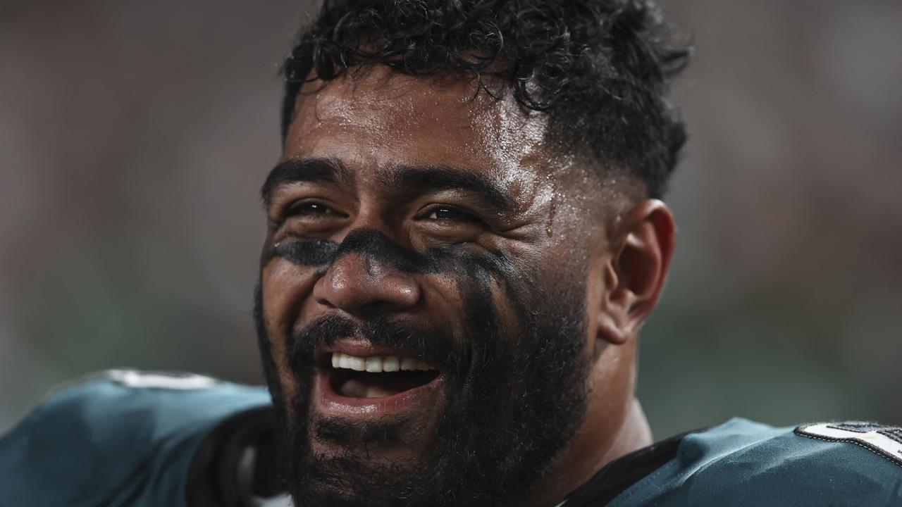 Jordan Mailata has inked a new deal with the Philadelphia Eagles. (Photo by Michael Owens/Getty Images)