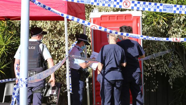 With Newcastle in full Covid-19 lock down, a quarantine facility was set up under strict security at the Tudor Inn Motel at Hamilton. Picture: Peter Lorimer.