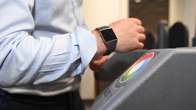 Commuters can also use digital wallets on their smartphone or watch. Picture: AAP / Dean Lewins