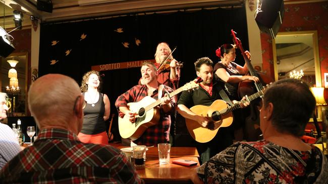 Waugh sings at a Melbourne gig to his parents in the front row.