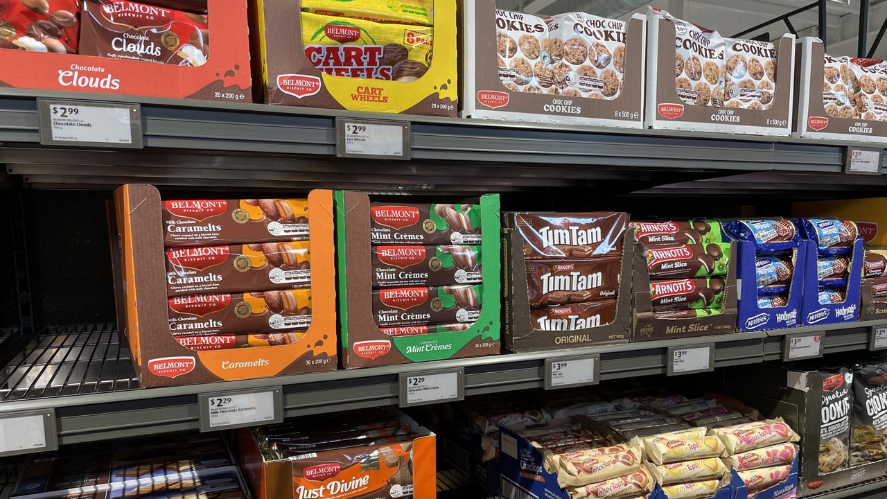 Aldi stocks favourites like Tim Tams alongside their own biscuit options. Photo: Fergus Gregg