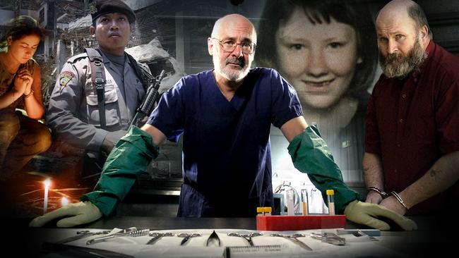 Forensic pathologist and academic Prof Roger Byard. Artwork Steve Grice/ The Advertiser.