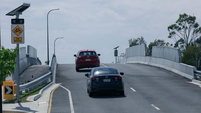 The Sage St bridge connecting The Surrounds in Helensvale to Millaroo Drive. Picture: Glenn Campbell