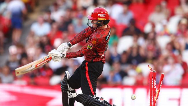 Geelong teenage star Ollie Peake made his Big Bash debut with the Melbourne Renegades in January. Picture: Mike Owen/Getty Images.