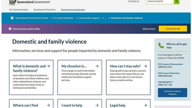 HELPFUL: The new website for victims seeking support and advice. Picture: Queensland Government