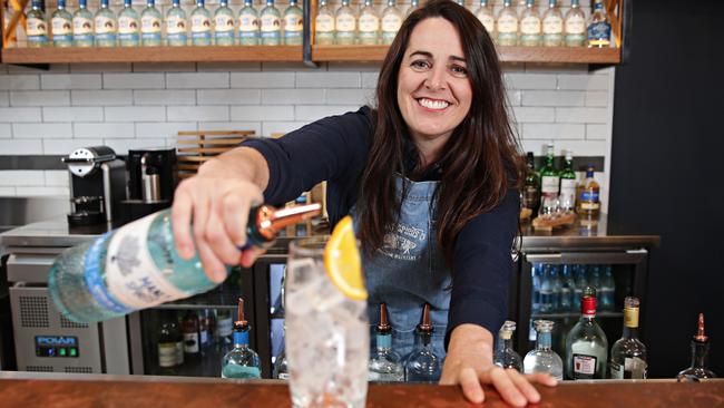 Shaken and stirred: Vanessa Wilton pours a gin and tonic. Pictures; Adam Yip.