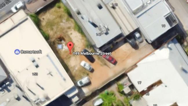 From the air: 149 Melbourne St has been vacant for 10 years. Picture: Google Maps